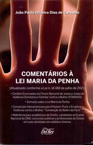 Libro Comentarios A Lei Maria Da Penha 01ed 22 De Carvalho J