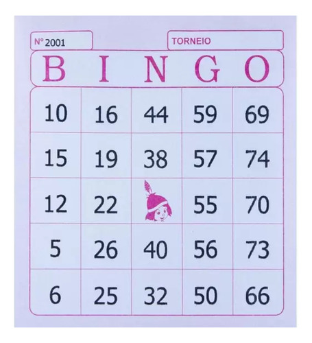 Bloco De Bingo Jornal Rosa 100f C/05un