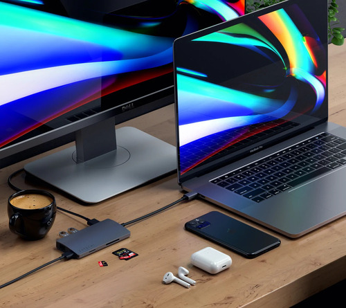 Adaptador Usb-c Satechi St-tcma2m Multiport Alumínio Cinza