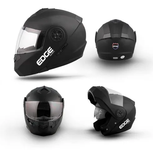 Casco para Moto Abatible RZ Negro Mate Visor Tornasol Talla L RIZOMA