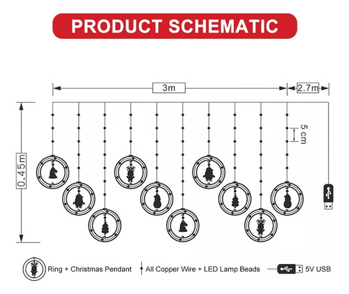 Lámpara Led Navideña, Decoración Navideña, Con Forma De Hada
