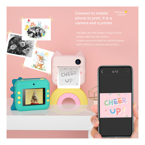 Câmera Fotográfica Instantânea P1 32gb Impressora Infantil