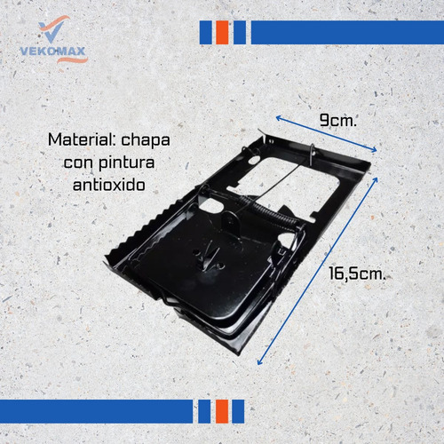 Set X 2 Trampas Trampera De Metal 16,5 X 9 Cm Ratas Ratones