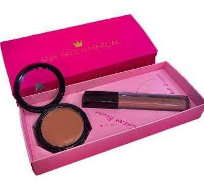 Imagem 1 de 3 de Kit Blush Cremoso E Gloss Ana Paula Marçal - Honey