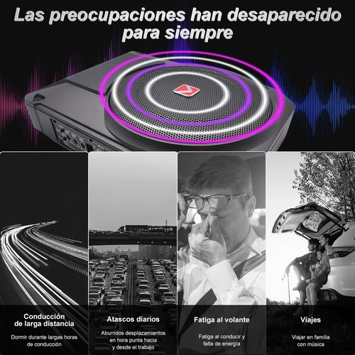 Subwoofer Amplificado 10 Pulgadas 800w Bajos Para Auto