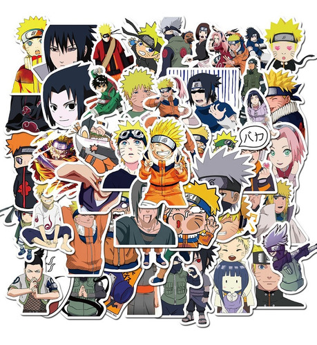 Naruto Anime Stickers 100 Calcomanias Pvc Vs Agua