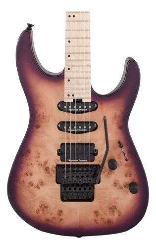 Guitarra Charvel Pro-mod Dk24 Hss Fr Poplar, Purple Sunset, orientada a la derecha