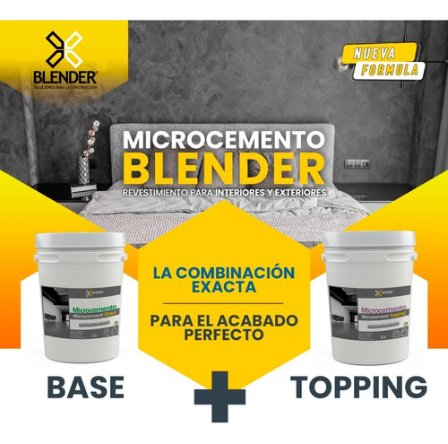 Microcemento Blender - Topping - Cubeta De 20 Kg