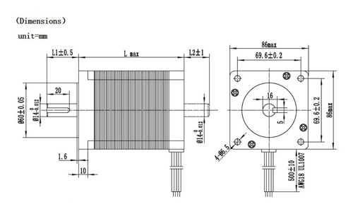 Imagem 7 de 8 de Motor De Passo Nema 34 45kgf.cm 4,5a - Nota Fiscal