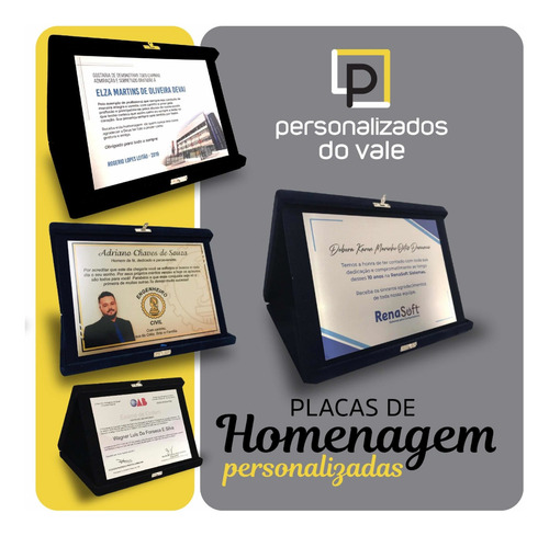 Imagem 2 de 4 de Placa De Homenagem Aço Escovado
