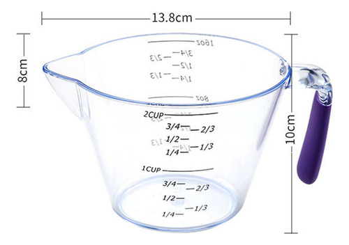 Vaso Medidor Graduado Con Contenedor De Harina