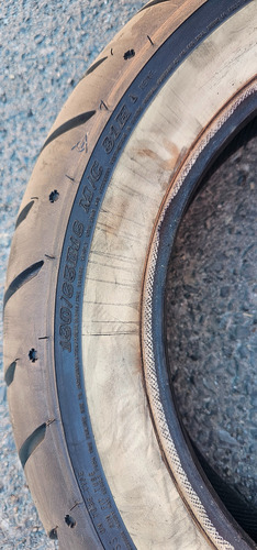 K Llanta Dunlop 180/65b16 Cara Blanca Harley Motocicleta (Usado)