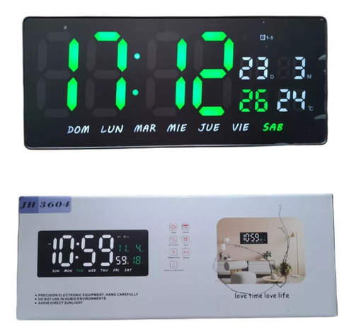 Reloj De Pared Led Digital C/calendario ,fecha ,temperatur