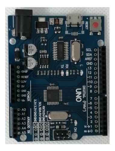 Tarjeta Arduino Uno R3 Micro Usb Mega328p Version Nueva