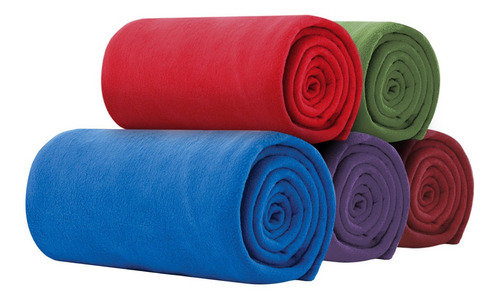 Imagen 2 de 2 de Frazada Jean Cartier Polar 1 1/2 plaza color violeta con diseño liso de 220cm x 160cm