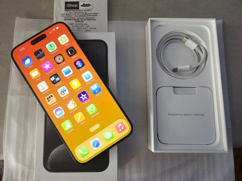 iPhone 15 Pro Max 512 Gb Black Titanium Con Garantía Excelentes Condiciones Cable Usb-c Original 