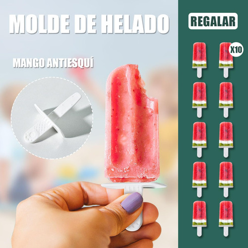 Moldes De Silicona Para Helados, Moldes Para Helado De 10 Ca