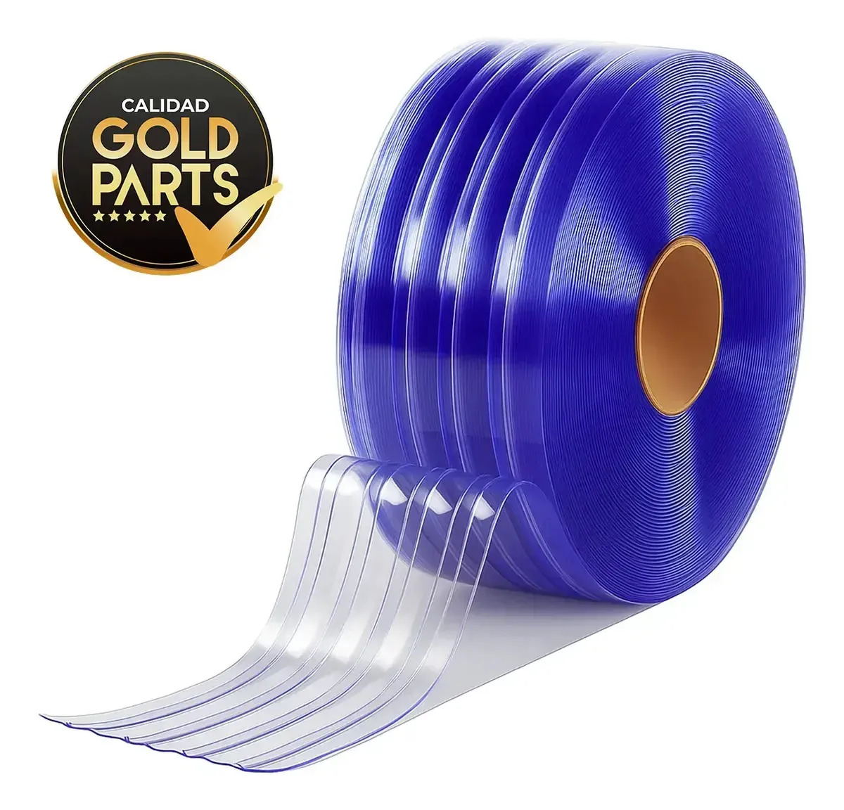 50 Mts Cortina Hawaiana Pvc Con Costilla (ribeteado) 8 Pulgadas Gold Parts