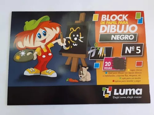 Block De Dibujo Negro Luma Tipo El Nene N° 5 X 20 Hojas