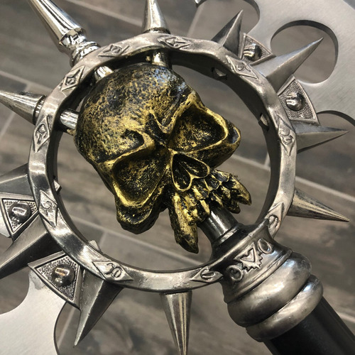 Hacha Medieval Fantasy Calavera Gotica Sw-710