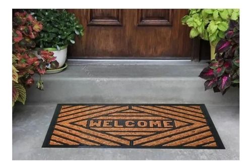 Tapete De Entrada Welcome Fibra De Coco 60cm X 40cm