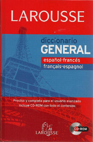 Libro Diccionario General Español Frances Cd De Larousse