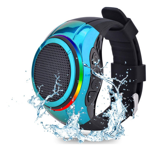 Frewico X10 - Reloj Con Altavoz Bluetooth Portátil Ip45 Impe Color Green Azul / Patchwork 110v