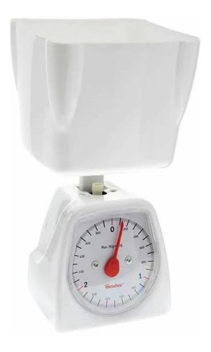 Bascula De Cosina 3 Kg Blanca Manual Libra Gramos Nutricion