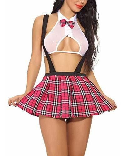 Conjunto De Lencería De Traje De Colegiala De Halloween Para