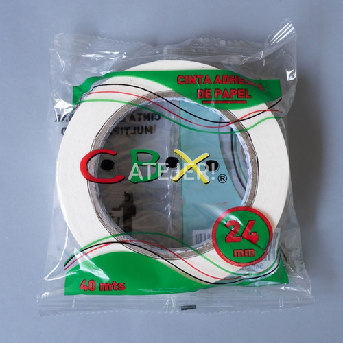 Cinta De Papel Enmascarar Marca Cbx De 24mm X 40 Metros