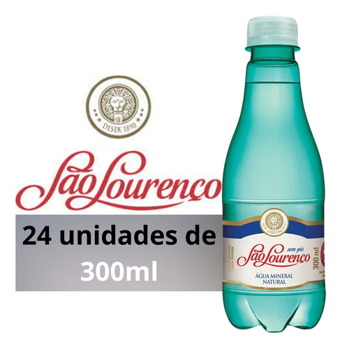 Água Mineral São Lourenço Sem Gás Grf Pet 300ml 24 Unidades