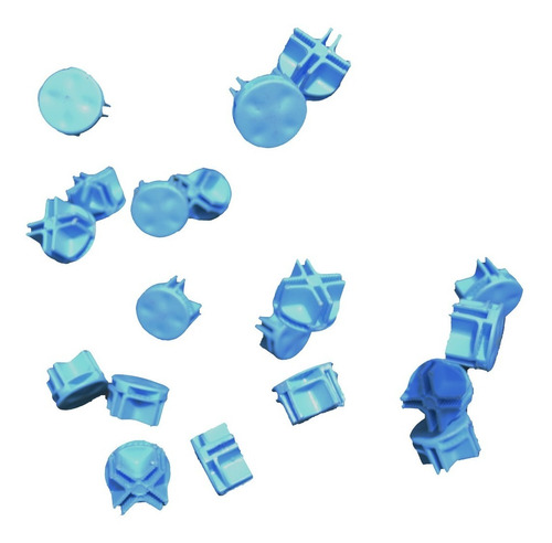 Conectores De Plástico Color Azul Para Rejilla De 35x35cm