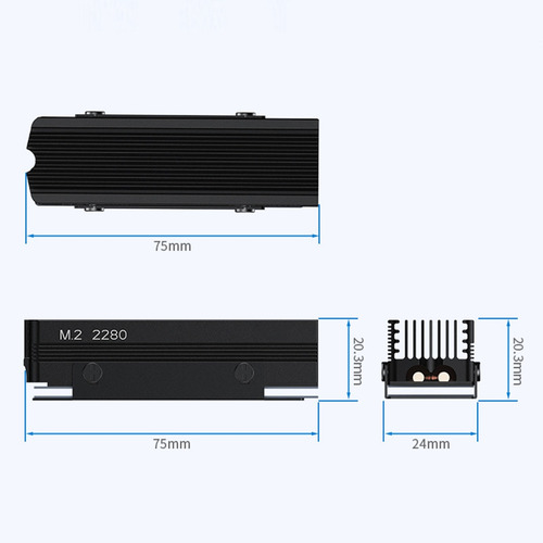 Radiadores Metálicos Con Disipador De Calor M.2 2280 Ssd Y E