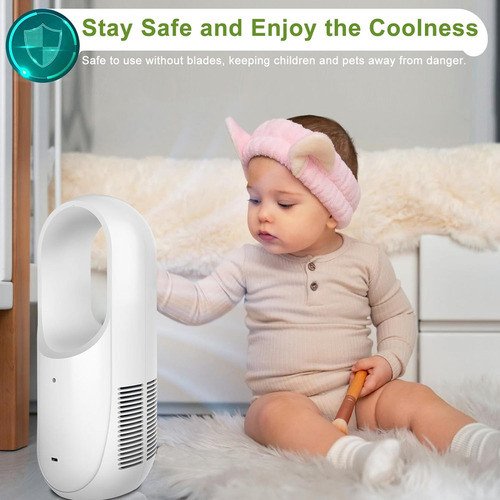 Ventilador De Escritorio Pequeño, Silencioso Y Sin Aspas