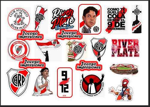 River Plate Stickers Calcos Vinilos Resistentes Al Agua