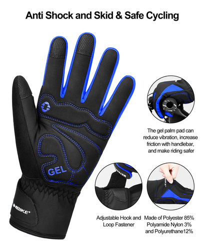 Guantes De Ciclismo Térmicos A Prueba De Viento Para Hombre