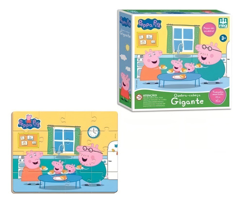 Puzzle gigante de Peppa Pig con piezas de madera - Nig