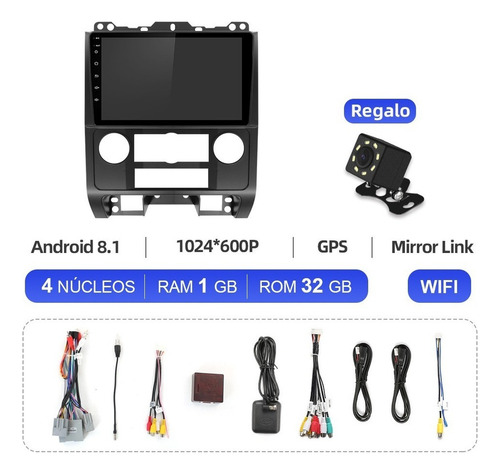 Estéreo 1+32g For Ford Escape 2008-2011 Gps Wifi Cámara