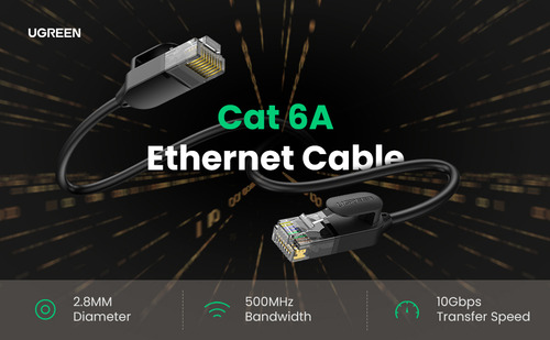 Cable Ethernet Cat6a Utp Ultra Delgado 2m Ugreen