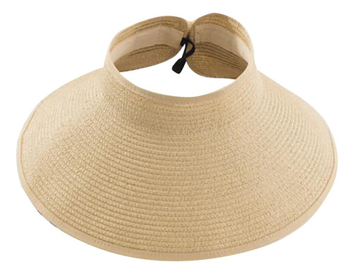 Sombrero Ancho Enrollable Para Mujer Con Visera De Paja Con