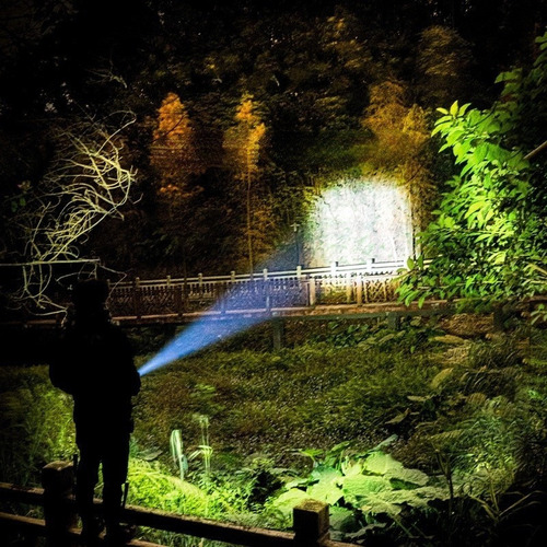 Lámpara Táctica Super Potente Con Zoom Led