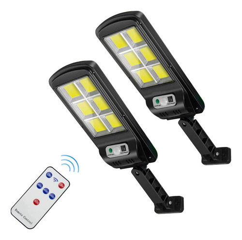 Lámpara Solar Exterior Luz Jardín Led Con Controlador 2 Pcs