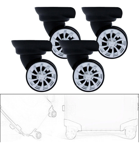 Ruedas De Equipaje De 4 Piezas, Ruedas Giratorias Para