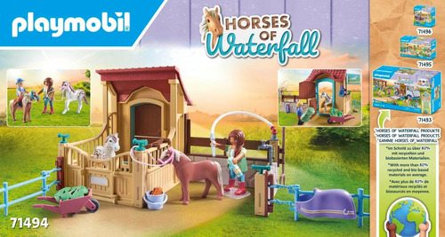 Playmobil Establo Animales 2 Caballos 2 Figuras Regalo 71494 Establo Del Rancho
