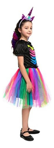 Miss Fantasy Disfraz De Esqueleto De Unicornio De Halloween