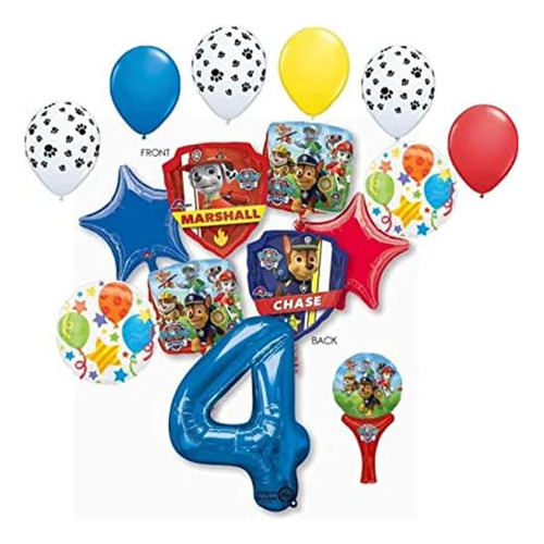 Suministros De Fiesta De Paw Patrol Chase Marshal And