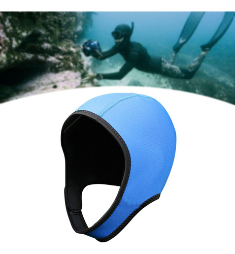 Gorro De Buceo Con Capucha, Gorro De Surf De Neopreno Azul