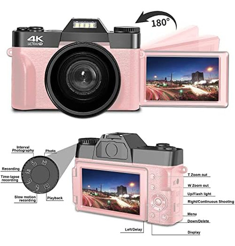 Edealz 4k 48mp Kit De Cámara Para Fotografía, Cámara Vloggin