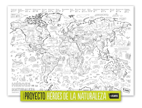 Proyecto Héroes De La Naturaleza Atlantis Mapa Gigante Atl8