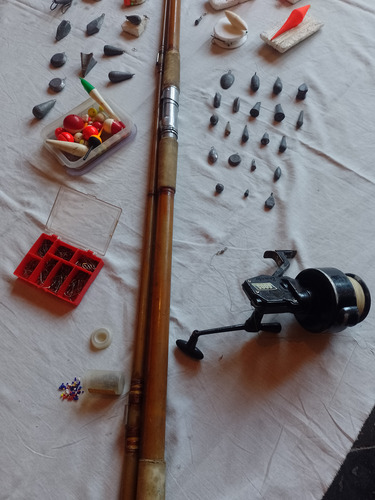 Caña Pescar-reel Escualo Anzuelos Boyas Plomada Líneas P/uso